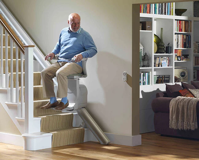 Residential home straight stair lifts make multifloor living accessible for Lehigh Valley boomers and seniors